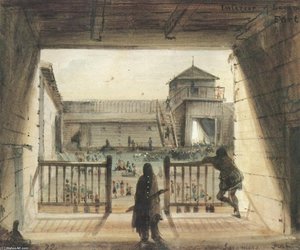 Interior Of Fort Laramie — Alfred Jacob Miller