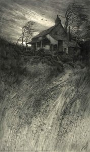 Old House In Wind — Charles Frederick William Mielatz