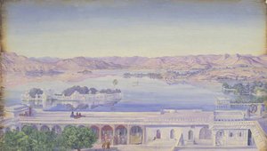 Jagniwas From The Palace, Udaipur. 'janr. 1879' — Marianne North
