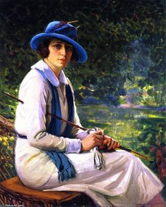 Portrait Of Mrs. Herbert Spencer (née Madeline Strauss) — Joseph Kleitsch
