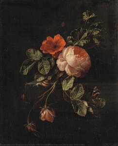 Still Life With Roses, Elias Van Den Broeck, 1670 - 1708 — Elias Van Den Broeck