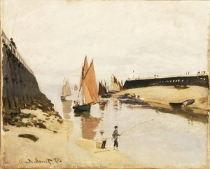 Breakwater At Trouville, Low Tide — Claude Monet, Impressionism