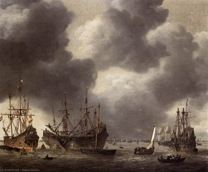 Merchant Vessel At Anchor — Reiner Nooms