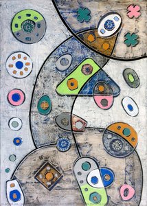 Rebirth, Oil, Cacao And Oxides On Bas-relief In Plaster On Canvas (70 X 50 Cm) (2022) — Andrea Benetti