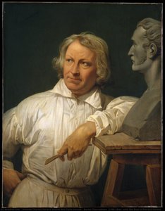 Bertel Thorvaldsen (1768–1844) With The Bust Of Horace Vernet — Antoine Charles Horace Vernet Aka Carle Vernet