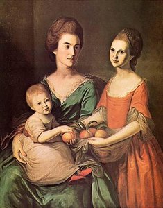 Mrs. Samuel Chase (ann Baldwin) And Her Daughters, Anne Chase (1771 1852) And Matilda Chase (1763 1835), (painting) — Charles Willson Peale
