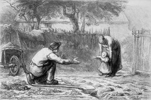 The First Steps — Jean-françois Millet, Realism