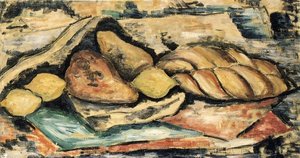 Still Life With Bread And Fruit — Marsden Hartley