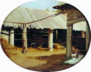 Peasant's Courtyard — Fyodor Alexandrovich Vasilyev