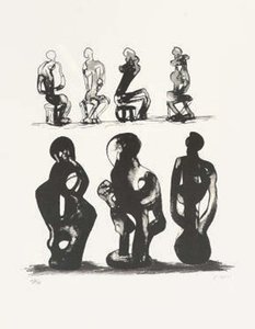 Seated Figures And Ideas For Sculpture 1 — Henry Moore