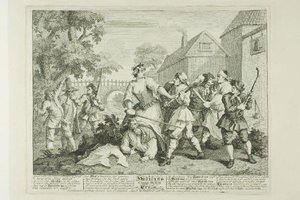 Hudibras Vanquished By Trulla, Plate Five From Hudibras — William Hogarth
