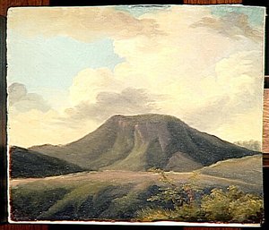 A Rocca Di Papa Le Monte Cavo Sous Un Ciel Nuageux — Pierre De Valenciennes