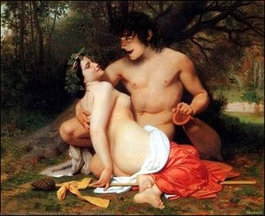 Faun And Bacchante — William-adolphe Bouguereau