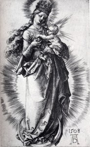 The Virgin On The Crescent With A Crown Of Stars — Albrecht Dürer