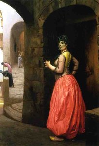 Woman From Cairo, Smoking A Cigarette — Jean-léon Gérôme