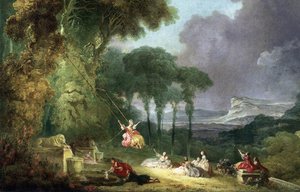 The Swing (detail) — Jean-honoré Fragonard, Rococo Style