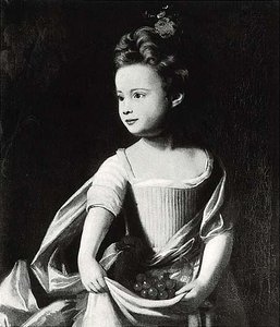 Unknown Subject, Little Girl With Grapes, (painting) — John Singleton Copley
