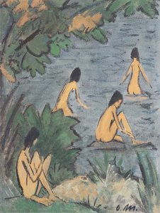 Landschaft Mit Badenden — Otto Mueller