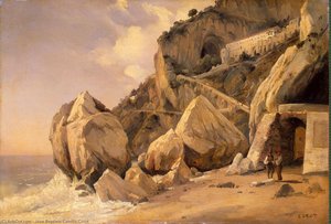 Rocks In Amalfi — Jean-baptiste-camille Corot, Realism