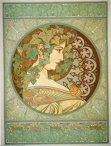 Ivy — Alphonse Mucha, Art Nouveau