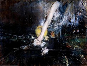 Arm With Vase Of Flowers — Giovanni Boldini, Impressionism