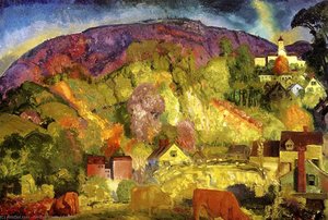 The Village On The Hill — George Wesley Bellows, Impressionism