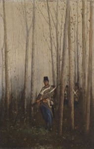 Forest with soldiers