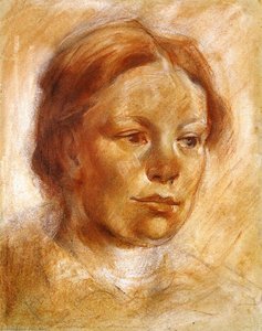 Girl's Head (maria Franck) — Franz Marc