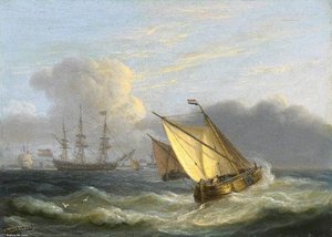 Dutch Coastal Scene With Shipping — Thomas Luny
