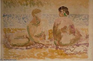Two Figures On A Beach — Duncan Grant, Post-impressionism