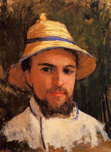 Self Portrait (fragment) Aka Self Portrait Wearing A Summer Hat — Gustave Caillebotte
