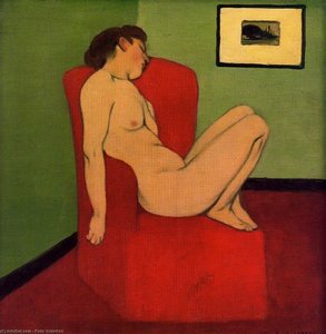 Seated Female Nude — Félix Vallotton, Cloisonnism
