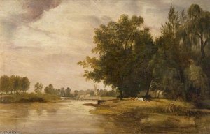 On The Thames — John Linnell