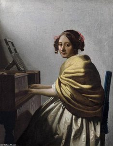 Young Woman Seated At The Virginals — Johannes Vermeer