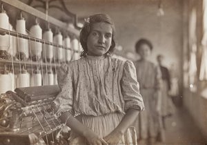 A typical spinner. Mamie – Lancaster Cotton Mills, S.C. Location: Lancaster, South Carolina
