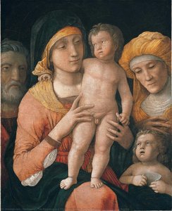 The Madonna And Child With Saints Joseph, Elizabeth, And John The Baptist — Andrea Mantegna