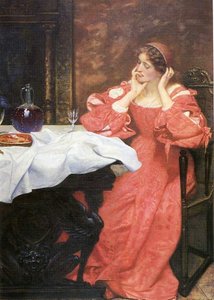 Katherina Contemplates Her Empty Plate In The Taming Of The Shrew — Edward Robert Hughes