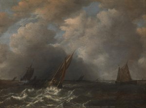 Storm on the Meuse River, Hendrick Martensz. Sorgh, 1668
