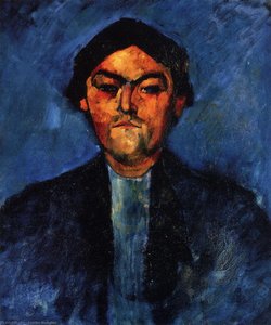 The Typographer (also Known As Pedro) — Amedeo Clemente Modigliani, Expressionist Portraiture