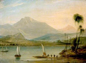 Loch Fyne, Herring Fishing — John Wilson Ewbank, Romantic Landscape Painting