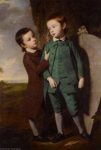 Portrait Of Two Boys With A Kite — George Romney