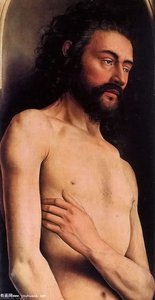 The Ghent Altarpiece Adam (detail - ) — Jan Van Eyck
