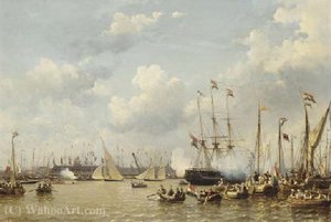 A regatta on the ij, amsterdam