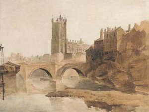 Manchester Cathedral From The River Irwell — David Cox