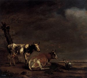 Landscape With Two Cows And A Goat — Paulus Pietersz Potter