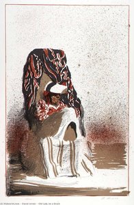 Old Lady On A Beach — David Levine
