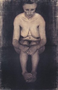 Seated Female Nude — Paula Modersohn-becker