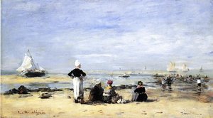 Low Tide At Trouville — Eugène Louis Boudin