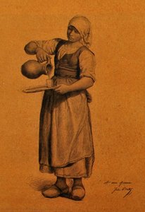 The Milk Girl — Jules Adolphe Aimé Louis Breton, Realism