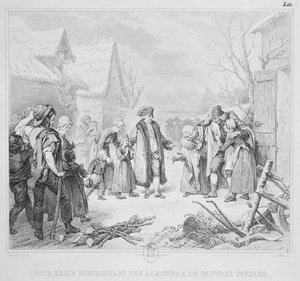 Xvi Distributing Alms To The Peasants — Louis Hersent